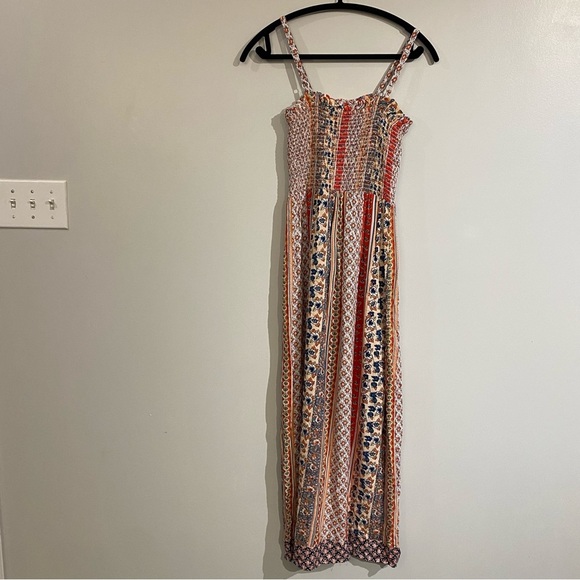 Angie maxi dress boho smocked bodice 100% Rayon - Picture 2 of 9